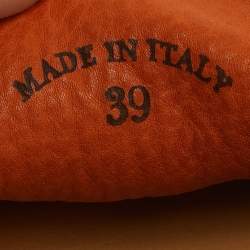 Pre Owned Loro Piana Orange Suede Summer Charms Walk Loafers Size 39