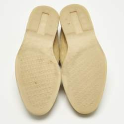 Pre Owned Loro Piana Beige Suede Summer Charms Walk Loafers Size 36.5