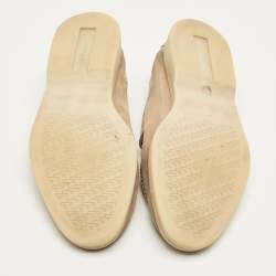 Pre Owned Loro Piana Beige Suede Summer Charms Walk Loafers Size 37.5
