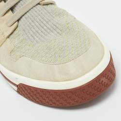 Pre Owned Loro Piana 360 LP Flexy Walk Size 36 Grey Fabric and Suede Low Top Sneakers