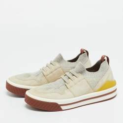 Pre Owned Loro Piana 360 LP Flexy Walk Size 36 Grey Fabric and Suede Low Top Sneakers