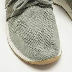 Pre Owned Loro Piana 360 LP Flexy Walk Size 36 Grey Knit Fabric Lace Up Sneakers