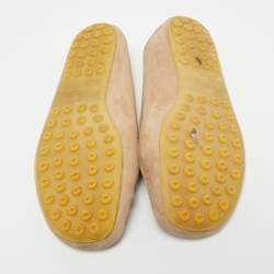 مملوكة مسبقًا حذاء لوفرز لورو بيانا وك سويدي بني بنقشة نقاط مقاس 38.5