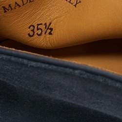 Pre Owned Loro Piana Open Walk Size 35.5 Blue Suede Ankle Length Boots