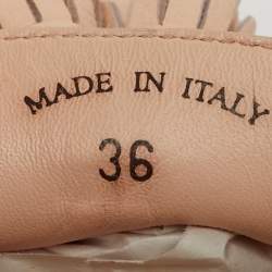 مملوكة مسبقًا Loro Piana Size 36 Light Pink Leather LP Dot Walk Slip On Loafers