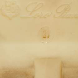 مملوكة مسبقًا Loro Piana Summer Charms Walk Size 37 Black Suede Loafers