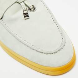 مملوكة مسبقًا حذاء لوفرز لورو بيانا سمر شارمز ووك سويدي رمادي مقاس 37