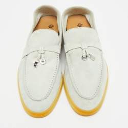 مملوكة مسبقًا حذاء لوفرز لورو بيانا سمر شارمز ووك سويدي رمادي مقاس 37