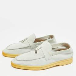 مملوكة مسبقًا حذاء لوفرز لورو بيانا سمر شارمز ووك سويدي رمادي مقاس 37