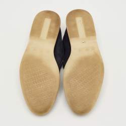 Pre Owned Loro Piana Summer Charms Walk Size 38.5 Navy Blue Suede Slip On Loafers