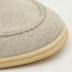 مملوكة مسبقًا حذاء كاحل لورو بيانا أوبن ووك نسيج محبوك رمادي فاتح مقاس 41