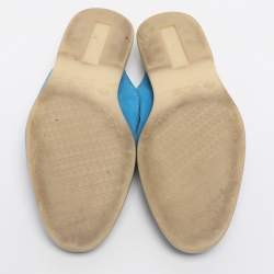 Pre Owned حذاء بدون كعب بلو سويدي بمقاس 39 من لورو بيانا بوش شارتز واك