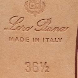 Pre Owned Loro Piana Summer Charms Walk Size 36.5 Green Suede Slide Sandals