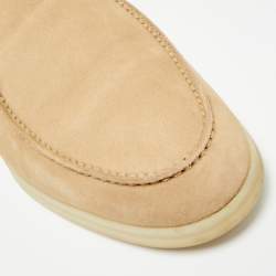 Pre Owned Loro Piana Open Walk Size 39 Beige Suede Ankle Length Boots