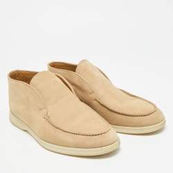 Pre Owned Loro Piana Open Walk Size 39 Beige Suede Ankle Length Boots