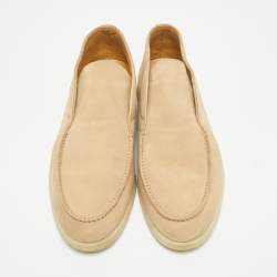 Pre Owned Loro Piana Open Walk Size 39 Beige Suede Ankle Length Boots