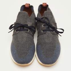مملوكة مسبقًا حذاء رياضي لورو بيانا 360 إل بي فليكسي ووك قماش محبوك رمادي داكن/ كحلي مقاس 40.5