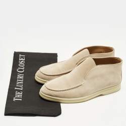 مملوكة مسبقًا حذاء كاحل لورو بيانا أوبن ووك نسيج محبوك بيج مقاس 36