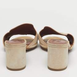 Pre Owned صندل سلايد لورو بيانا سويدي بيج صيف دلايات مقاس 36