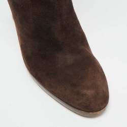 Pre Owned Loro Piana Size 39 Brown Suede Knee Length Boots