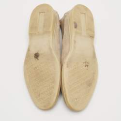 مملوكة مسبقًا Loro Piana Summer Charms Walk Size 40 Beige Suede Slip On Loafers