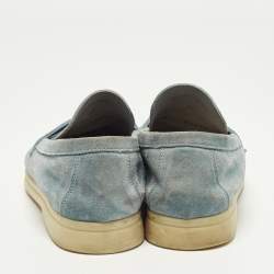 مملوكة مسبقًا حذاء لوفرز لورو بيانا سامر ووك سويدي سماوي مقاس 37