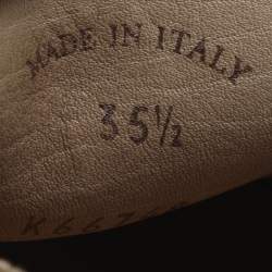 مملوكة مسبقًا حذاء لوفرز لورو بيانا صيفي تشارمز سويدي أخضر مقاس 35.5