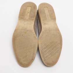 مملوكة مسبقًا حذاء لوفرز لورو بيانا صيفي تشارمز سويدي أخضر مقاس 35.5