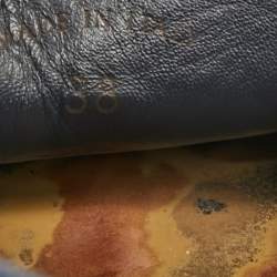 مملوكة مسبقًا Loro Piana Size 38 Navy Blue Suede Tassel Dot Sole Walk Slip On Loafers