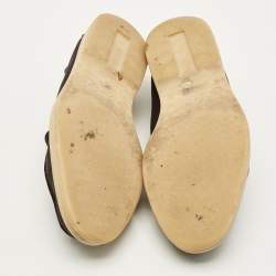 Pre Owned Loro Piana Summer Charms Walk Size 37 Black Nubuck Leather Slip On Loafers