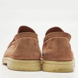 مملوكة مسبقًا حذاء لوفرز لورو بيانا سامر والك سويدي وردي بدلايات سليب أون مقاس 38