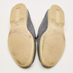 Pre Owned حذاء لوفرز لورو بيانا سامر تشارمز سويدي أزرق مقاس 38