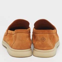 Pre Owned حذاء لوفرز لورو بيانا سويدي بيج صيفي ووك شارمز مقاس 35