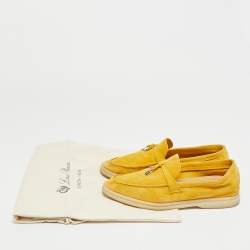 مملوكة مسبقًا Loro Piana Summer Walk Size 37 Yellow Suede Loafers