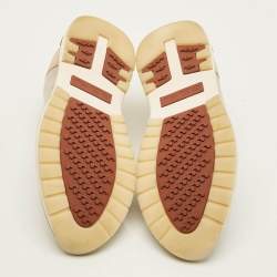 Pre Owned Loro Piana 360 LP Flexy Walk Size 40 Beige/Grey Knit Fabric Low Top Sneakers