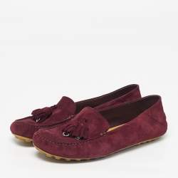 مملوكة مسبقًا حذاء لوفر لورو بيانا ووك سويدي بني حجم 41