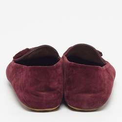 مملوكة مسبقًا حذاء لوفر لورو بيانا ووك سويدي بني حجم 41