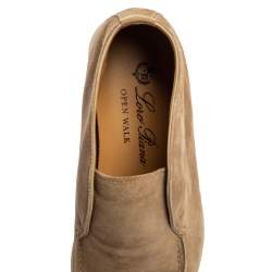 Pre Owned  Loro Piana Beige Suede Open Walk Ankle Boots Size 35.5