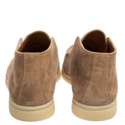 Pre Owned  Loro Piana Beige Suede Open Walk Ankle Boots Size 35.5