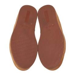 Pre Owned Loro Piana  Light Brown Suede Low Top Nuages Sneakers Size 37
