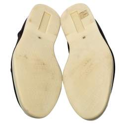 Pre Owned Loro Piana Black Suede Summer Charms Walk Slip On Loafers Size 39