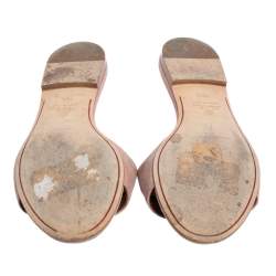 Loro Piana Beige Suede Charms Slide Sandals Size 38.5