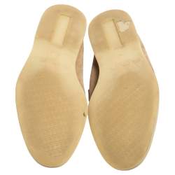 Pre Owned Loro Piana Beige Suede Summer Charms Walk Loafers Size 36.5