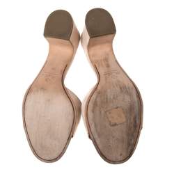 Loro Piana Beige Suede Charms Slide Sandals Size 39