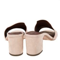 Loro Piana Beige Suede Charms Slide Sandals Size 39