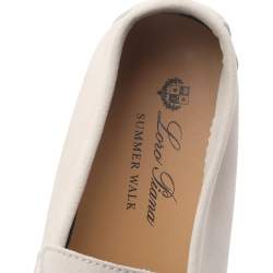 Pre Owned Loro Piana Beige Suede Summer Charms Walk Slip on Loafers Size 36