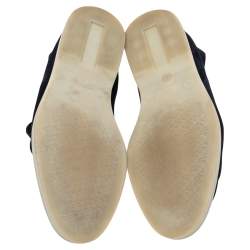 Pre Owned Loro Piana Navy Blue Suede Summer Charms Walk Slip On Loafers Size 37