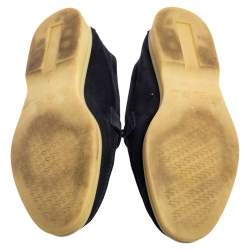 Pre Owned Loro Piana Navy Blue Suede Summer Charms Walk Loafers Size 35.5