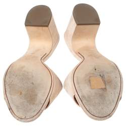 Pre Owned Loro Piana Beige Suede Charm Slide Sandals Size 38