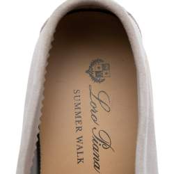 Pre Owned Loro Piana Beige Suede Summer Charm Walk Moccasins Size 37
